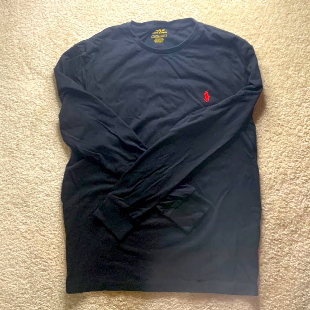 Men’s Small Black Ralph Lauren Long Sleeve Polo Tee